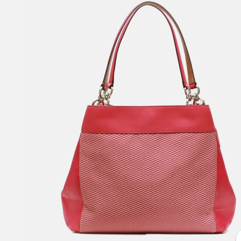NWT Coach F57540 Legacy Jacquard Lexy Shoulder Bag-Milk Bright Pink ๐ฉท๐ค๐ฉท๐ค๐ฉท - Picture 2 of 9